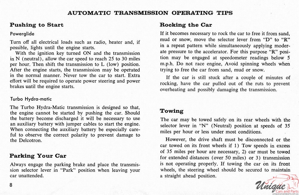 1966 Pontiac Canadian Owners Manual Page 10
